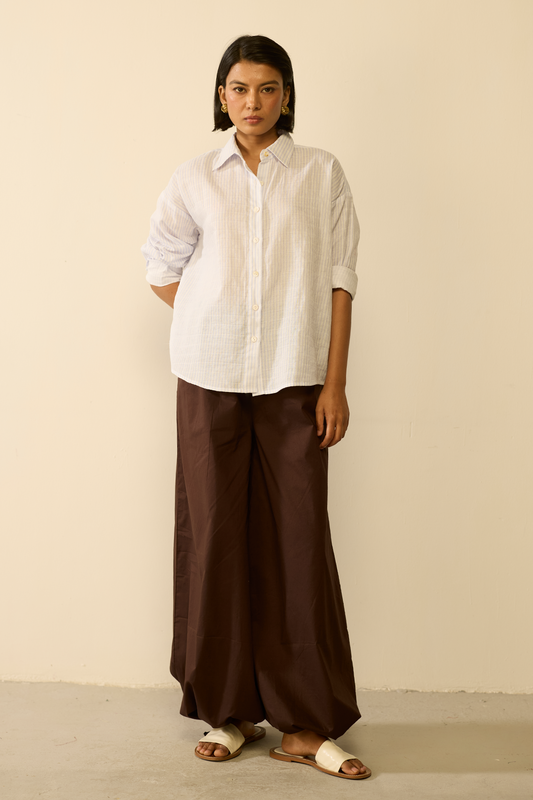 Martina Oversized Shirt : Air White