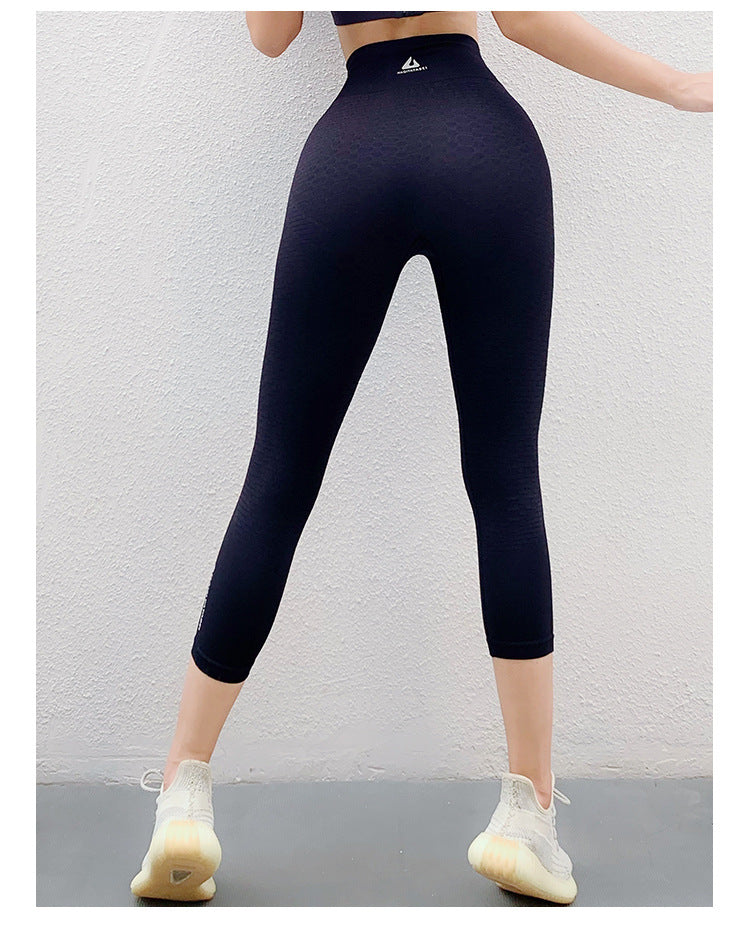 Womens Seamless Stretch High Waist Capris SIZE S/M-L/XL
