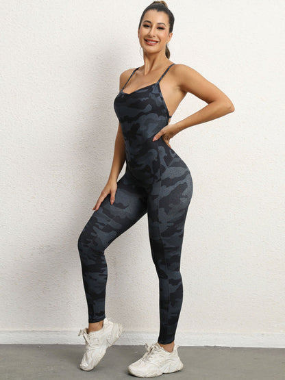 Womens Sexy Backless Yoga Fitness Jumpsuit SIZE S-L